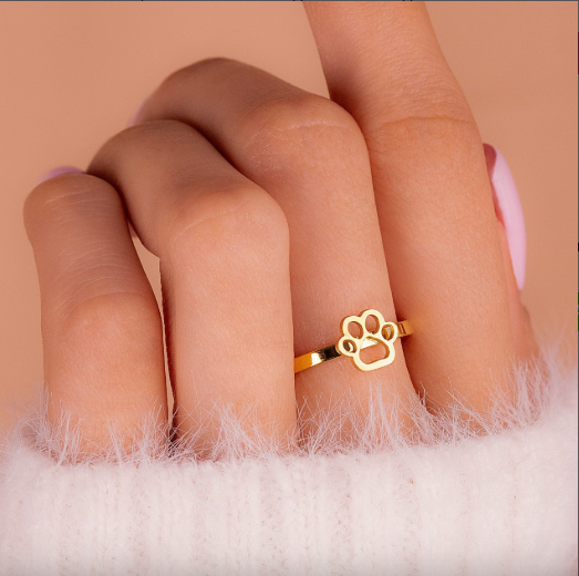 Anillo Huellita Dorado