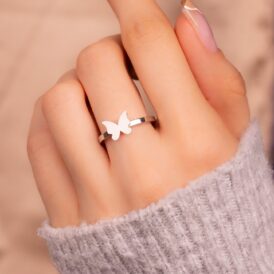 Anillo Mariposa Plateado