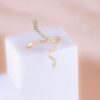 Anillo Serpiente Piedras Blancas
