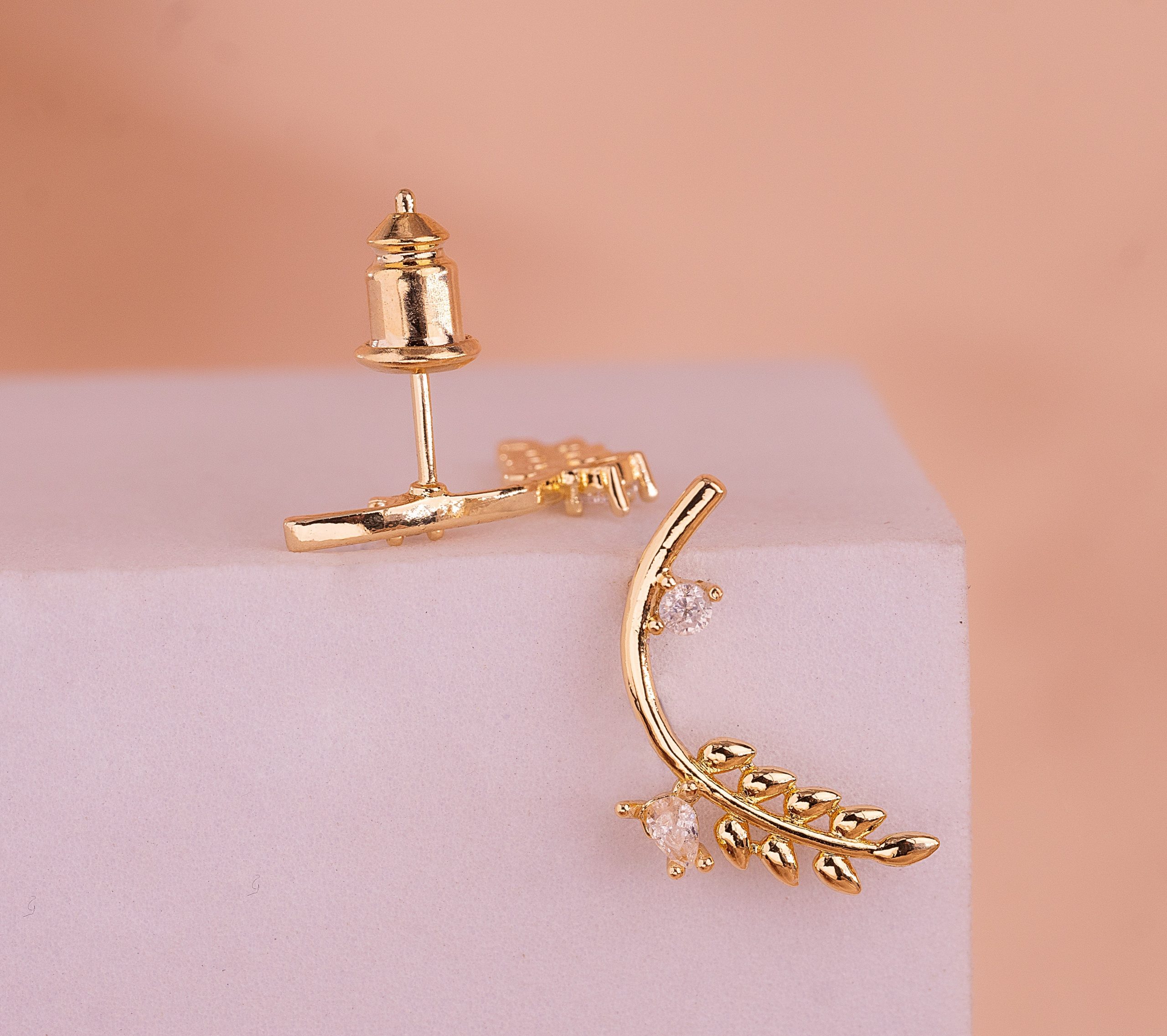Aretes Espigas Dorados