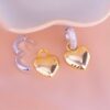 Aretes Corazones Bicolor