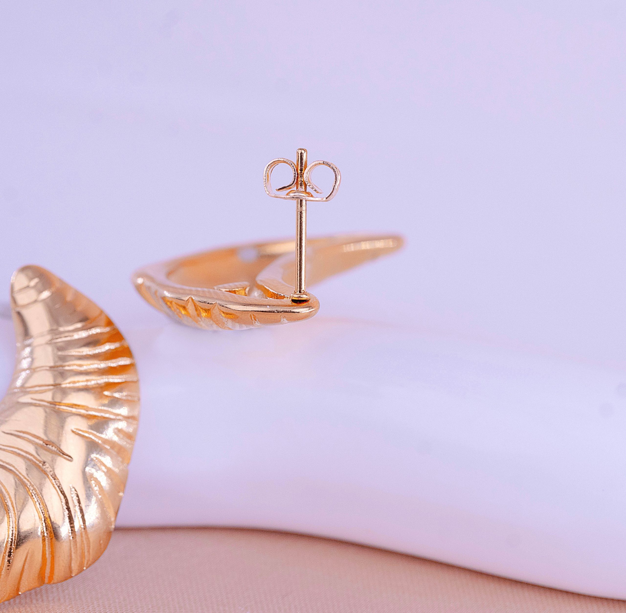 Aretes Croissant Dorados