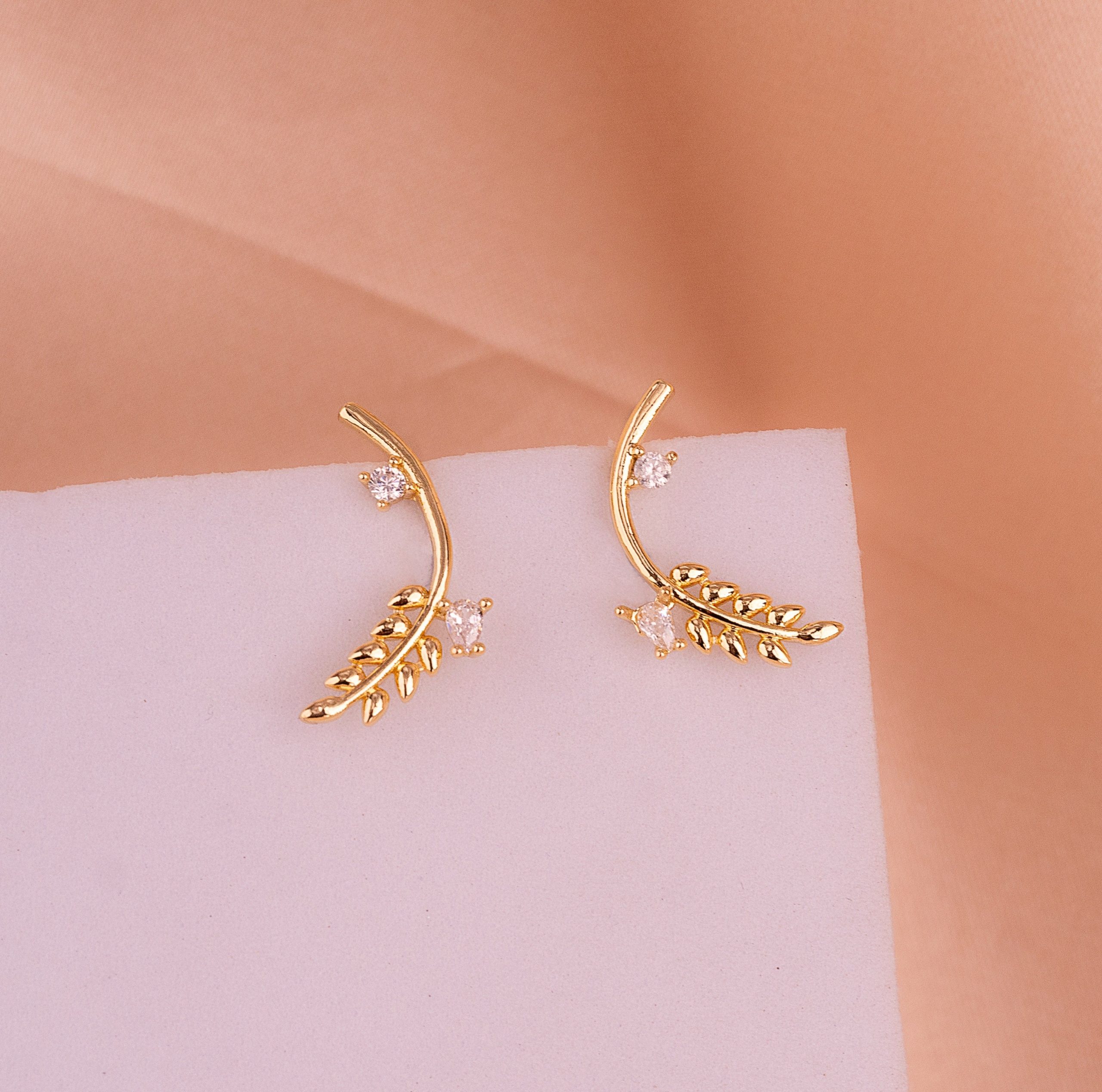 Aretes Espigas Dorados
