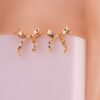 Aretes Moños Dorados