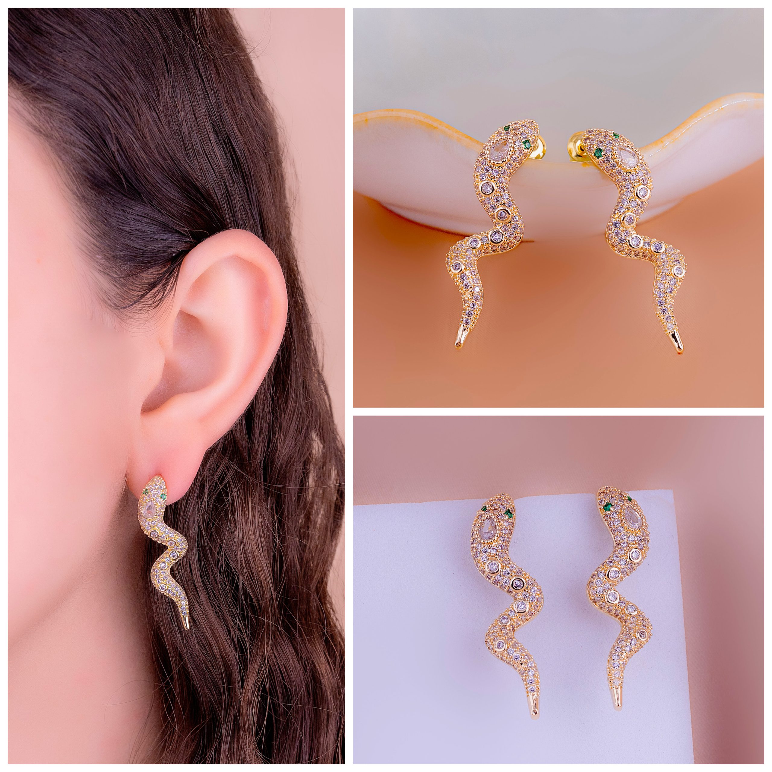 Aretes Serpientes Circones