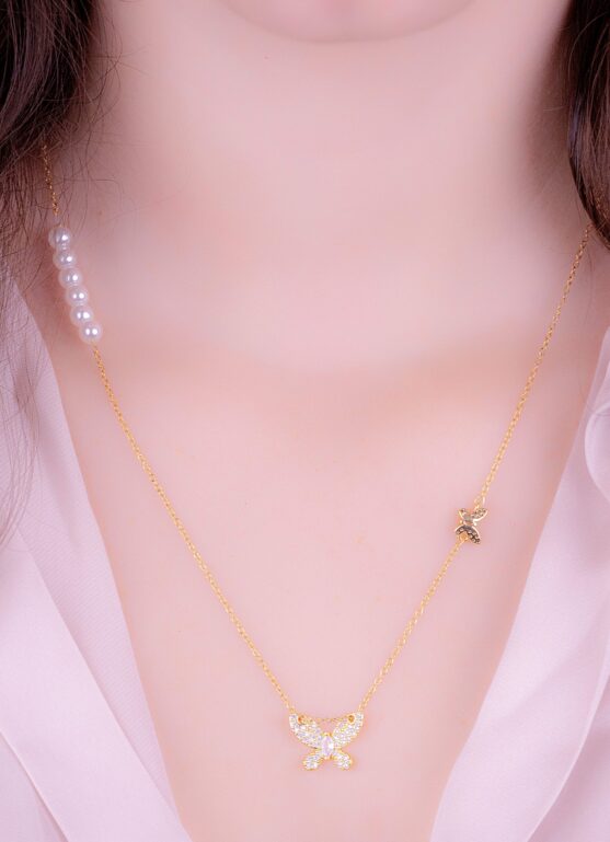 Collar Mariposa Perlas