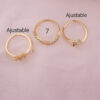 Set X3 Anillos Mariposa Dorado