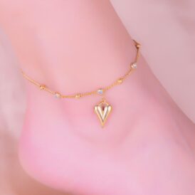 Tobillera Corazón Dorada