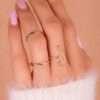 Set X3 Anillos Serpiente Dorados