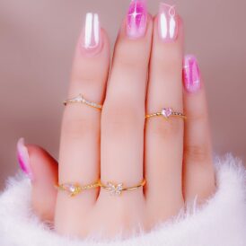 Set X 4 Anillos Magia Rosa