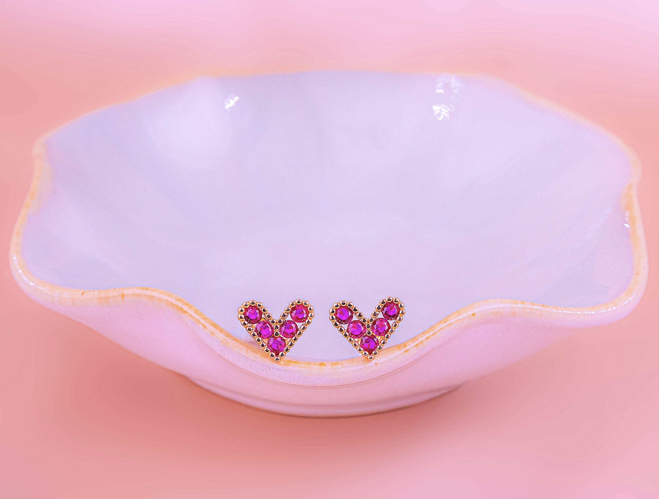 Topitos Corazón Ágatha Fucsia