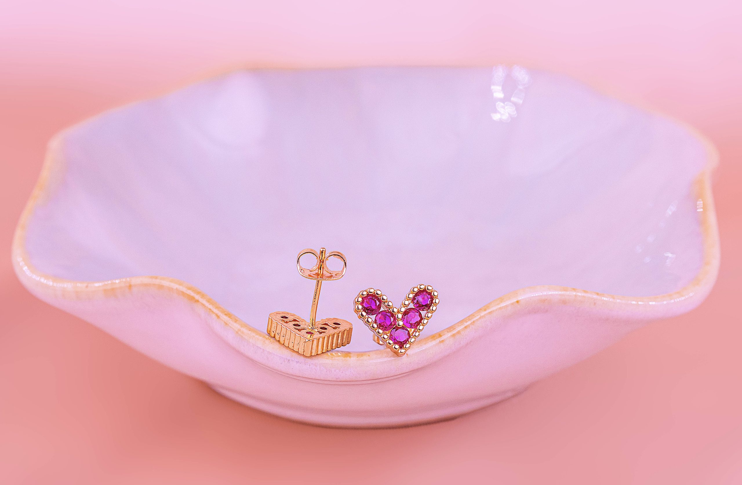 Topitos Corazón Ágatha Fucsia