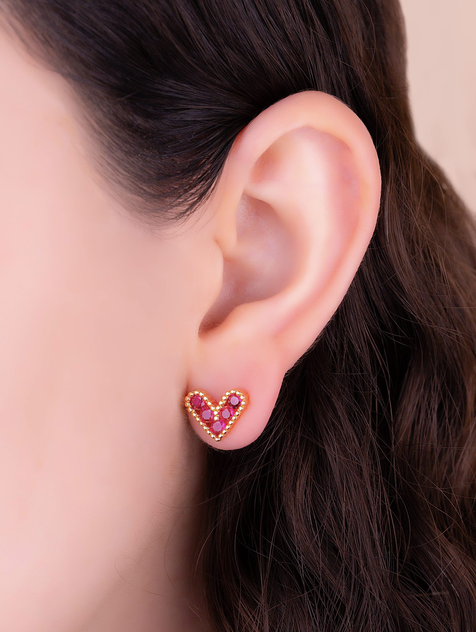 Topitos Corazón Ágatha Fucsia