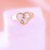 Anillo Corazón Flor Dorado