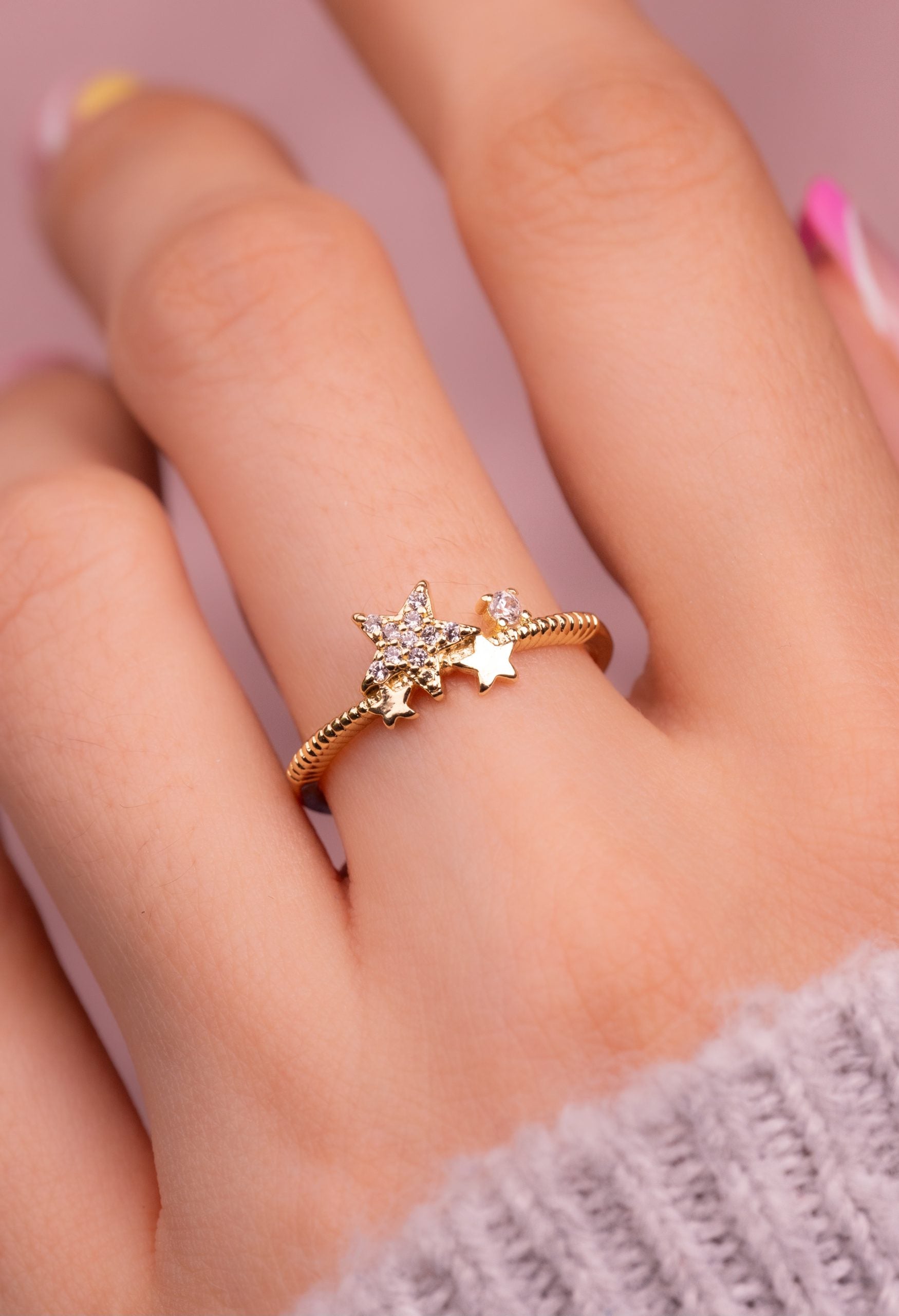 Anillo Estrellas Dorado