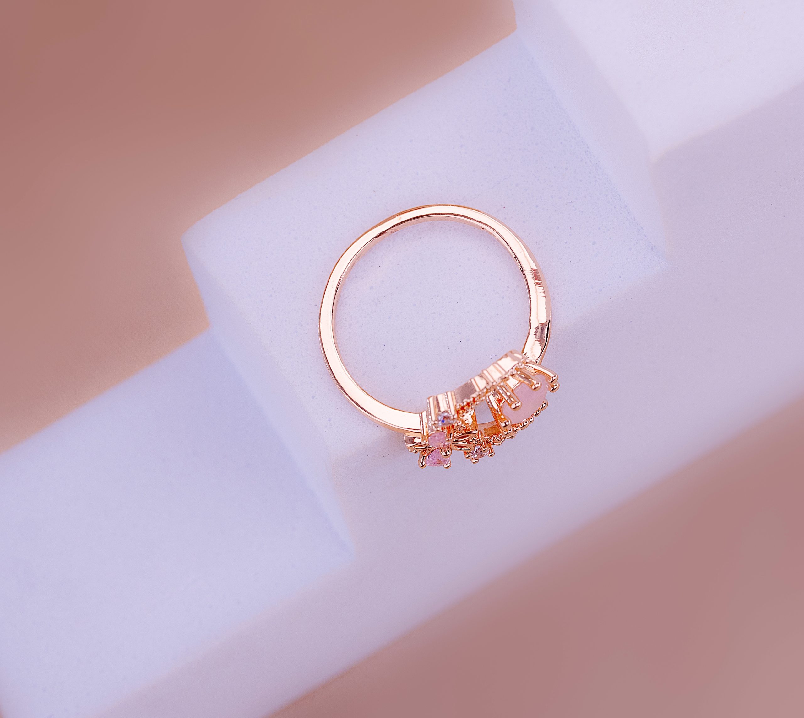 Anillo Luna Oro Rosa