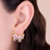 Aretes Mariposas Cristal