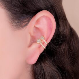 Ear Cuff Doble Corazones