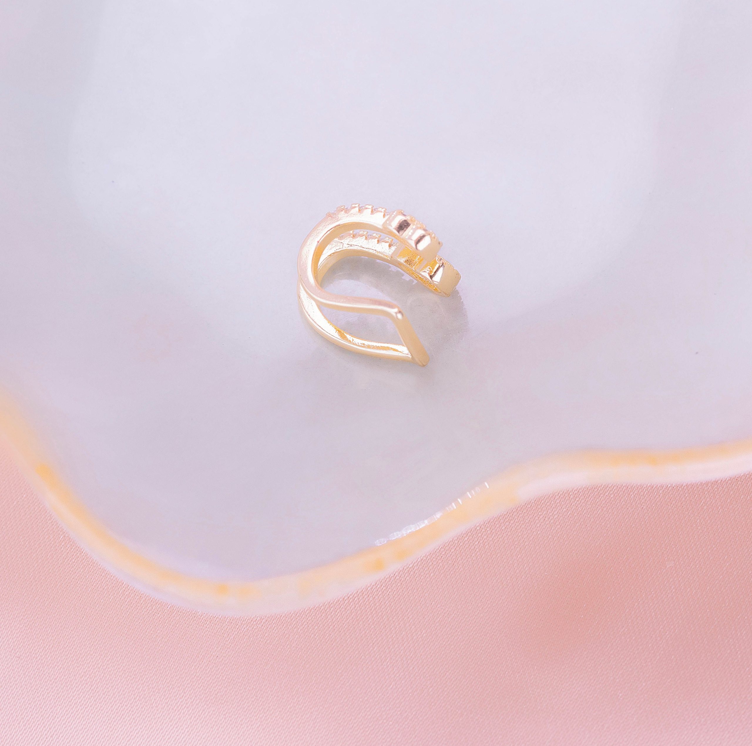 Ear Cuff Doble Corazones