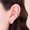 Ear Cuff Flor Verde
