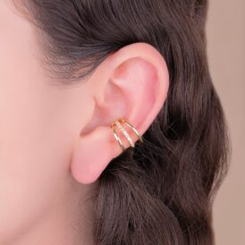 Ear Cuff Triple Dorado