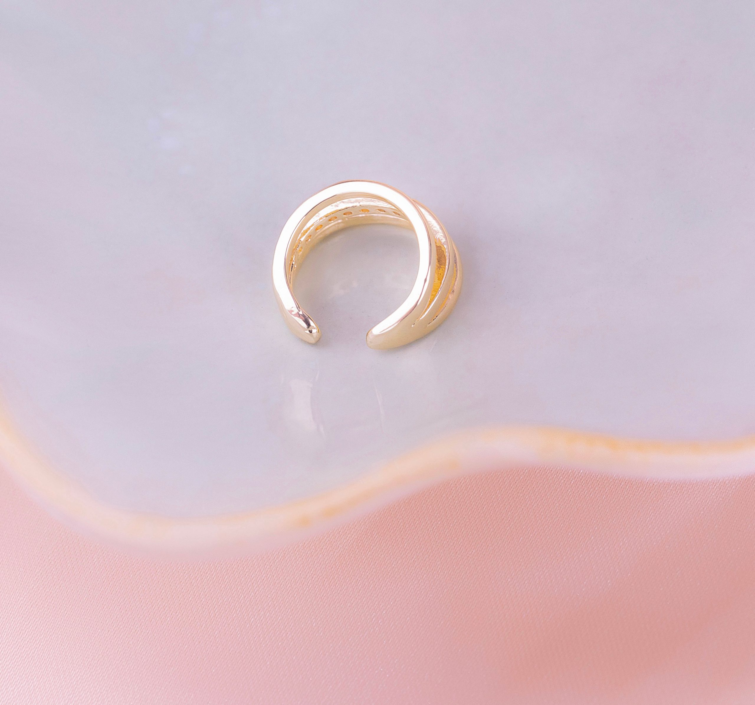Ear Cuff Triple Dorado