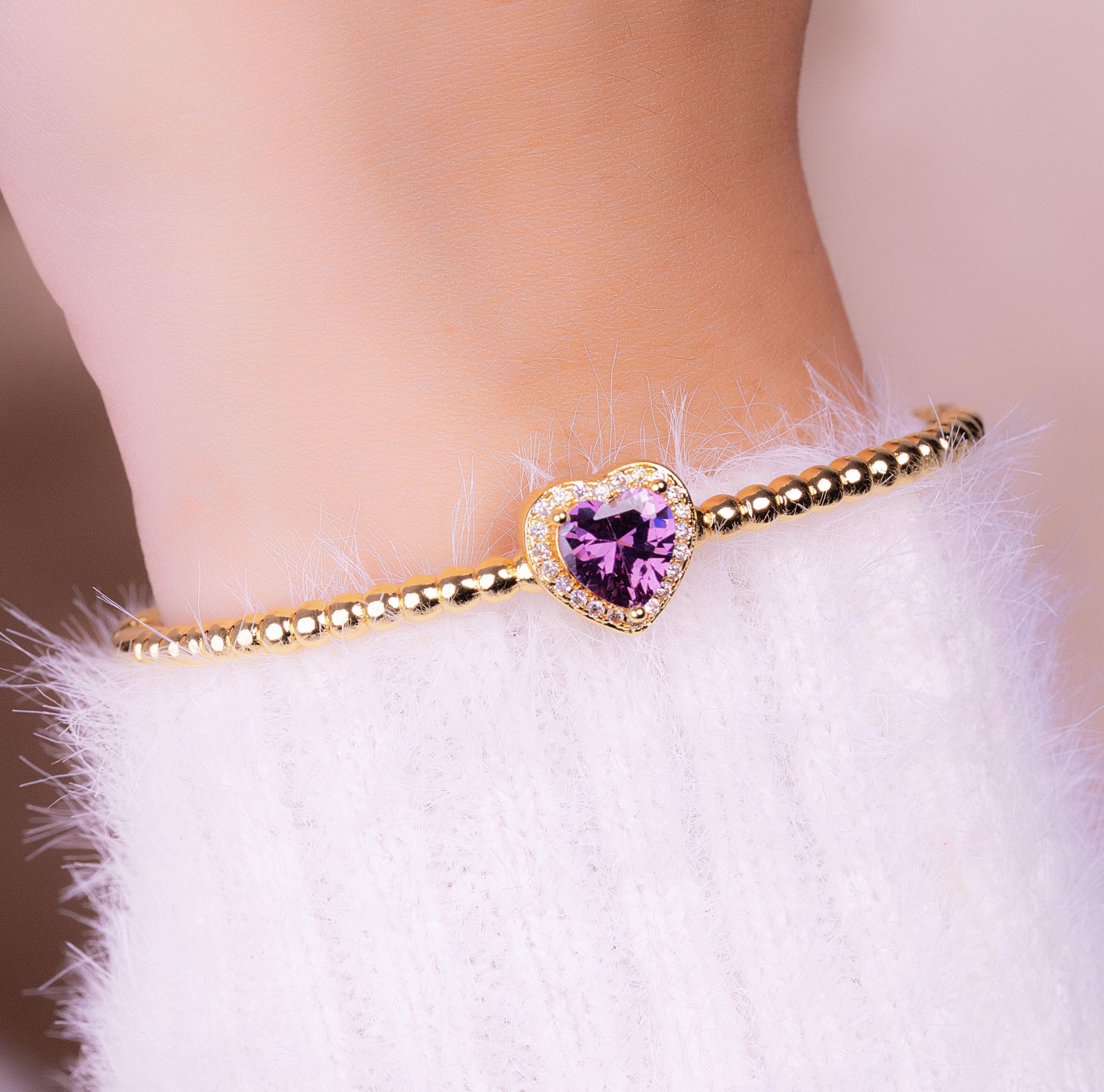 Brazalete Corazón Púrpura