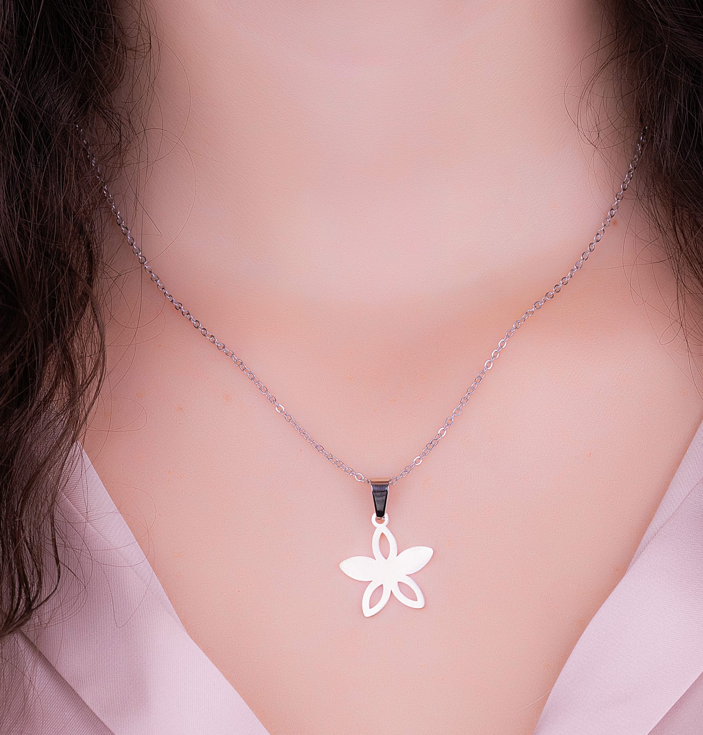 Juego Flor Plateado