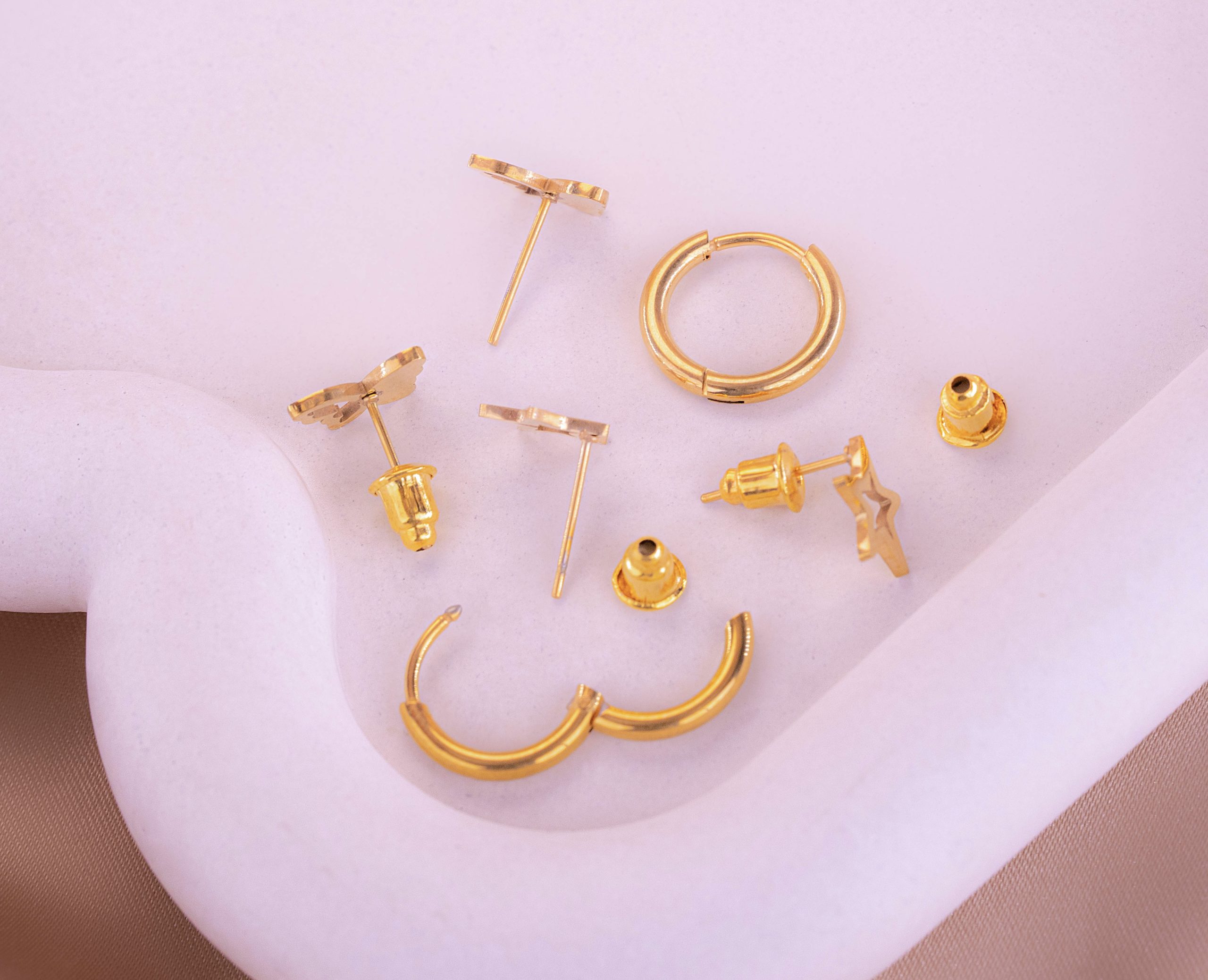 Set Aretes Mariposas Estrellas