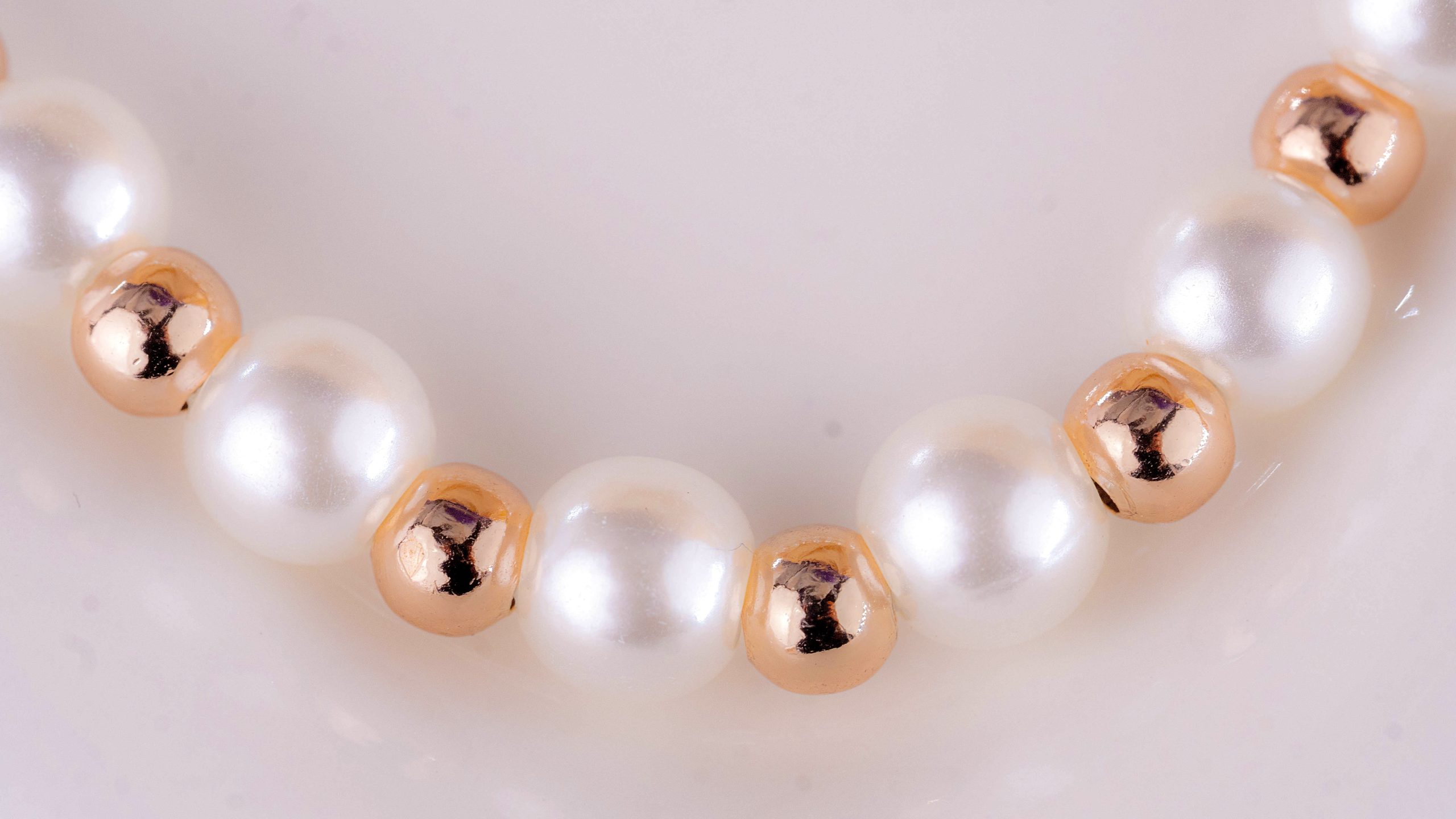 Pulsera Perlas Oro Rosa