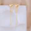 Aretes Corazones Cadenas