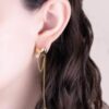 Aretes Corazones Cadenas