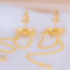 Aretes Corazones Cadenas