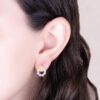 Aretes Rosas Perlas