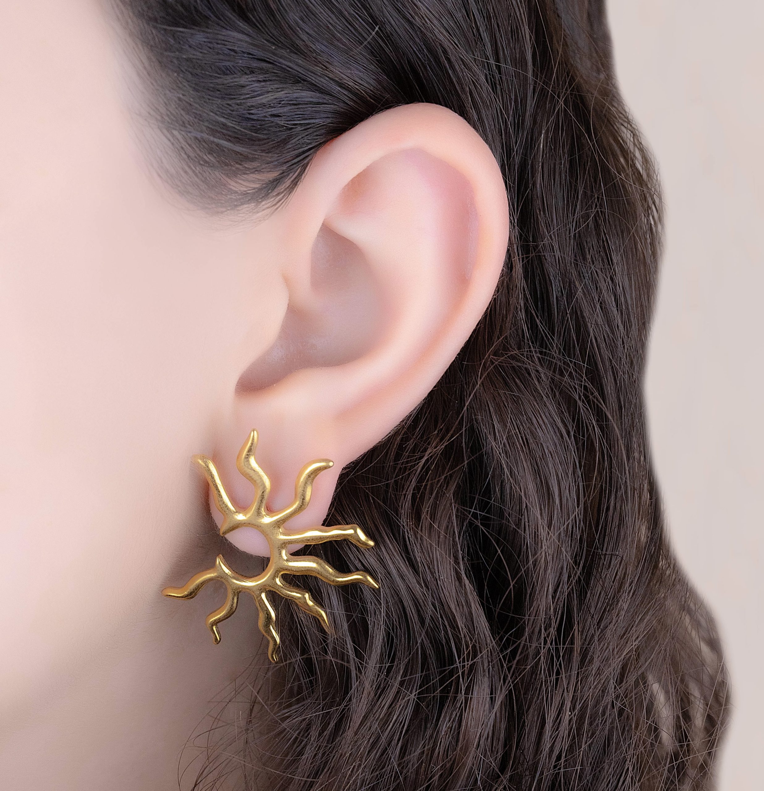 Aretes Soles Dorados