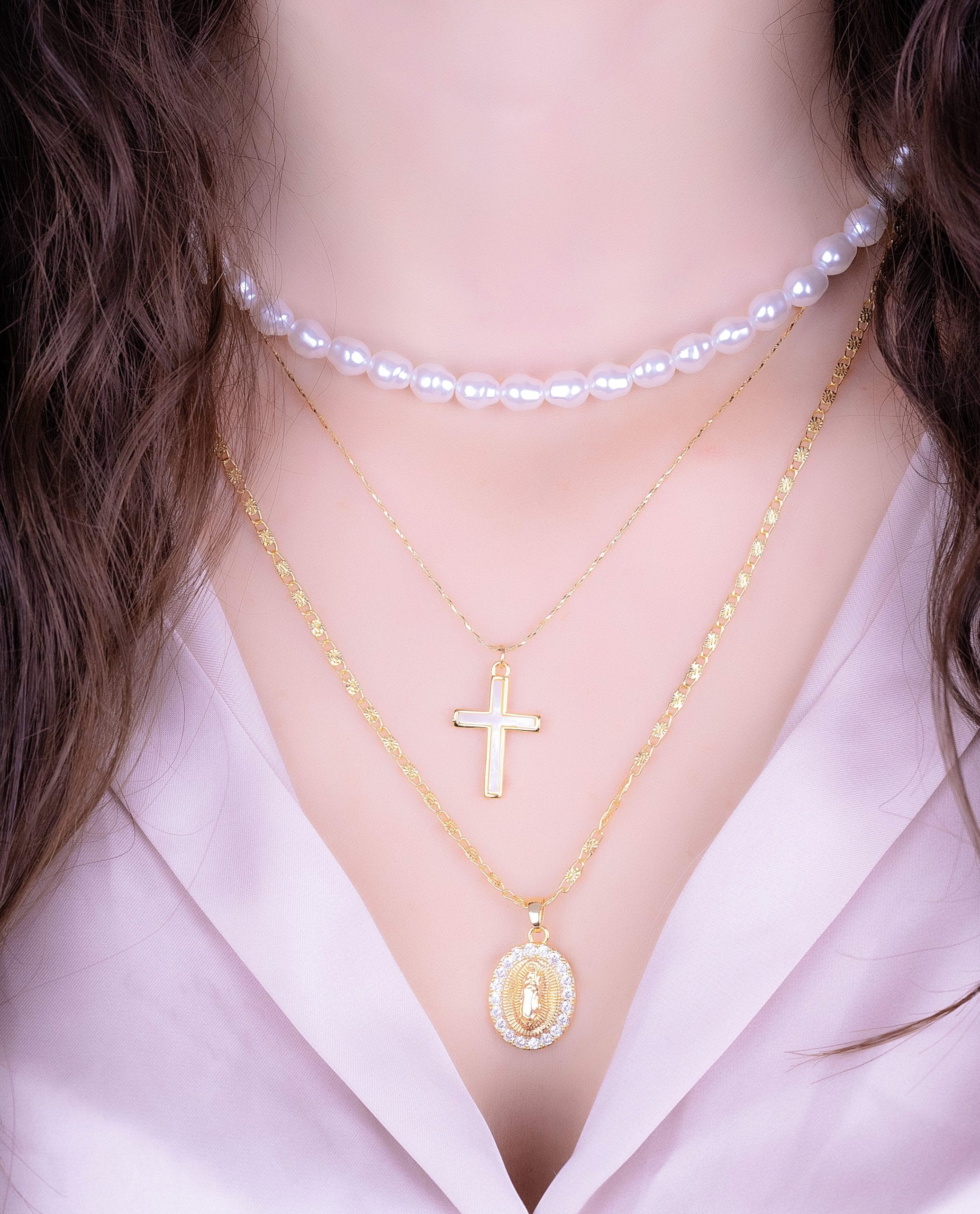 Collar Virgen Perlas