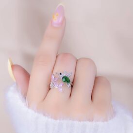 Anillo Colibrí Plateado