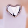 Anillo Corazón Liso Plateado Talla 7
