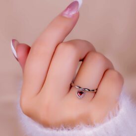 Anillo Corazón Rubí