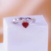 Anillo Corazón Rubí