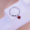 Anillo Corazón Rubí