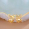 Aretes Moño Corazones