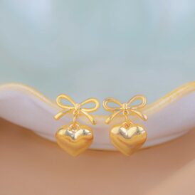 Aretes Moño Corazones
