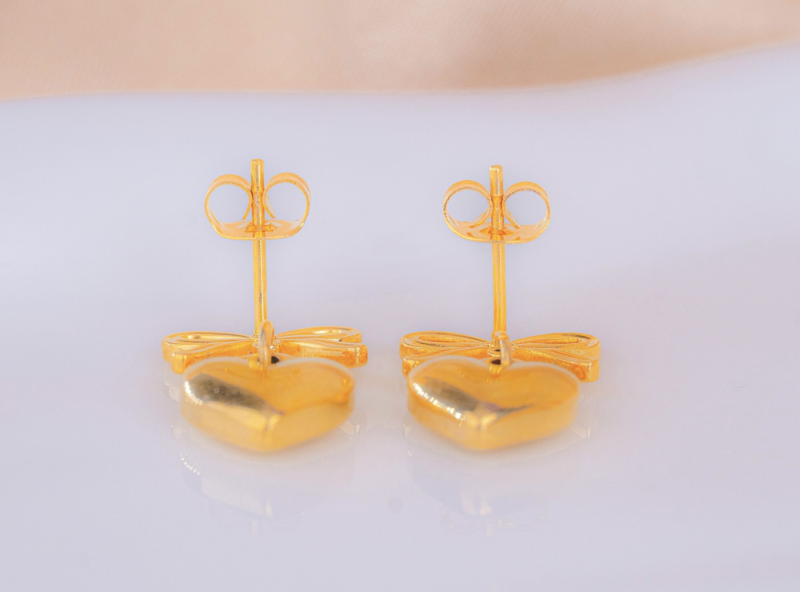Aretes Moño Corazones
