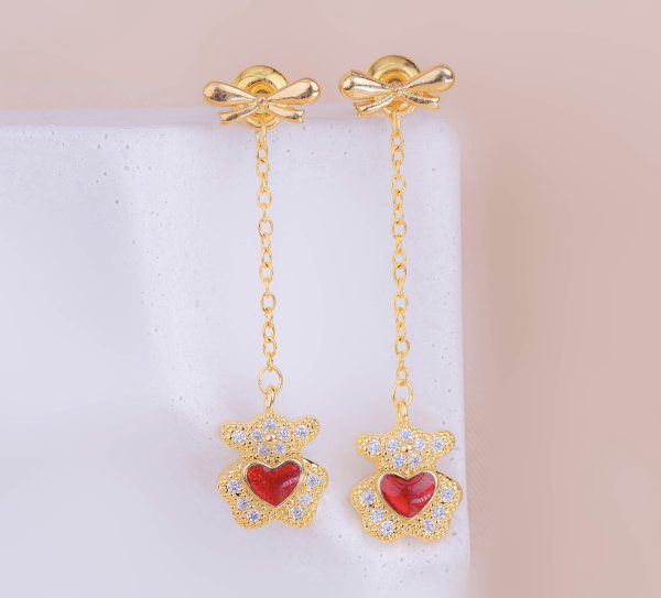 Aretes Ositos Corazones
