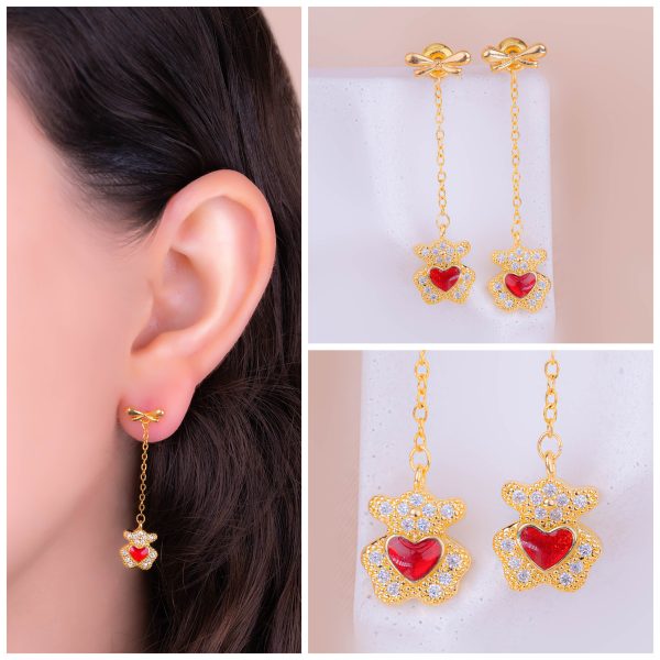 Aretes Ositos Corazones1 Aretes Ositos Corazones