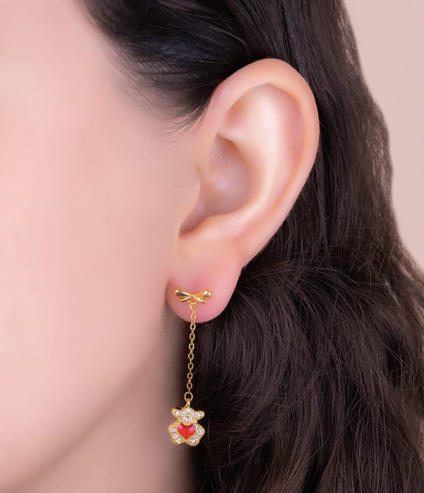 Aretes Ositos Corazones