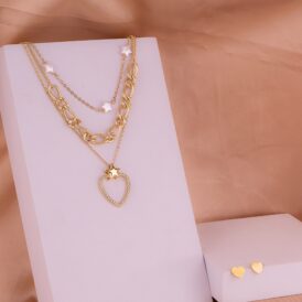Juego Corazón Estrella Dorado