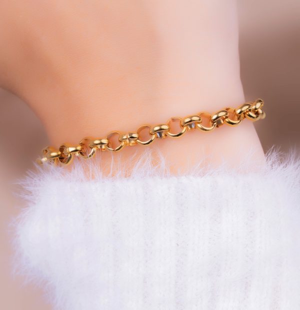 Pulsera Argollas Dorada