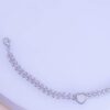 Pulsera Corazón Espigas Plateada